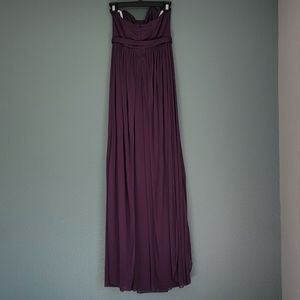 David’s Bridal Purple Strapless Maxi Dress/ Size 2.